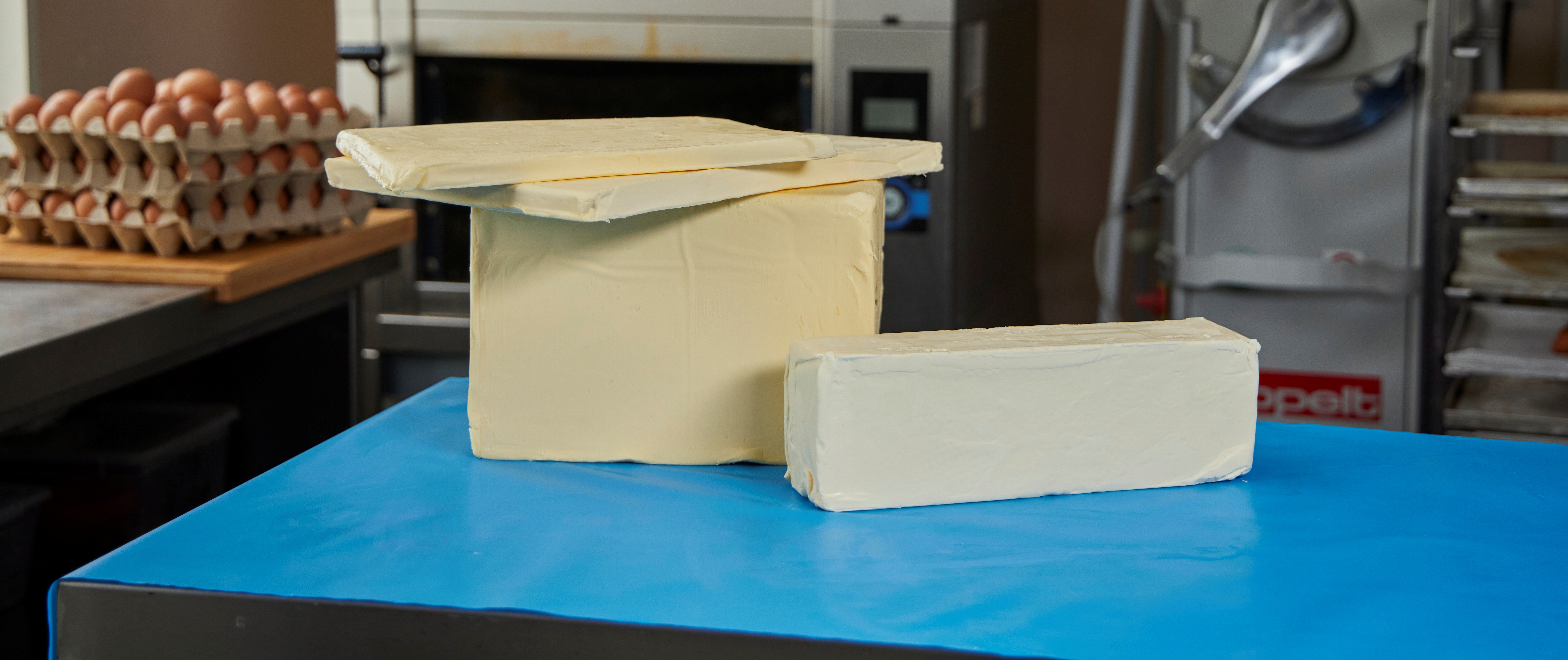 Our machines pack butter and fats for industrial use.