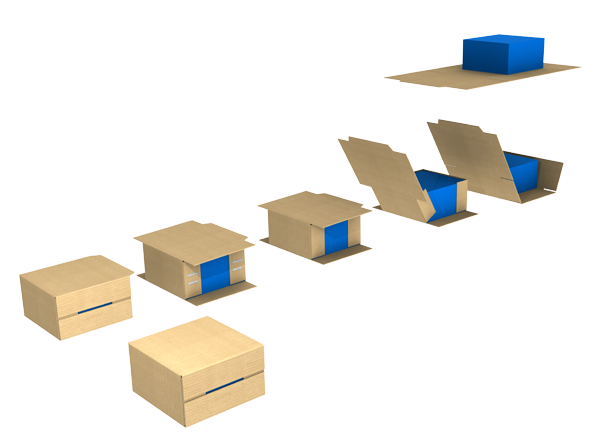 Process: The product is fed in by a conveyor belt and placed onto a platform for accumulation and stacking